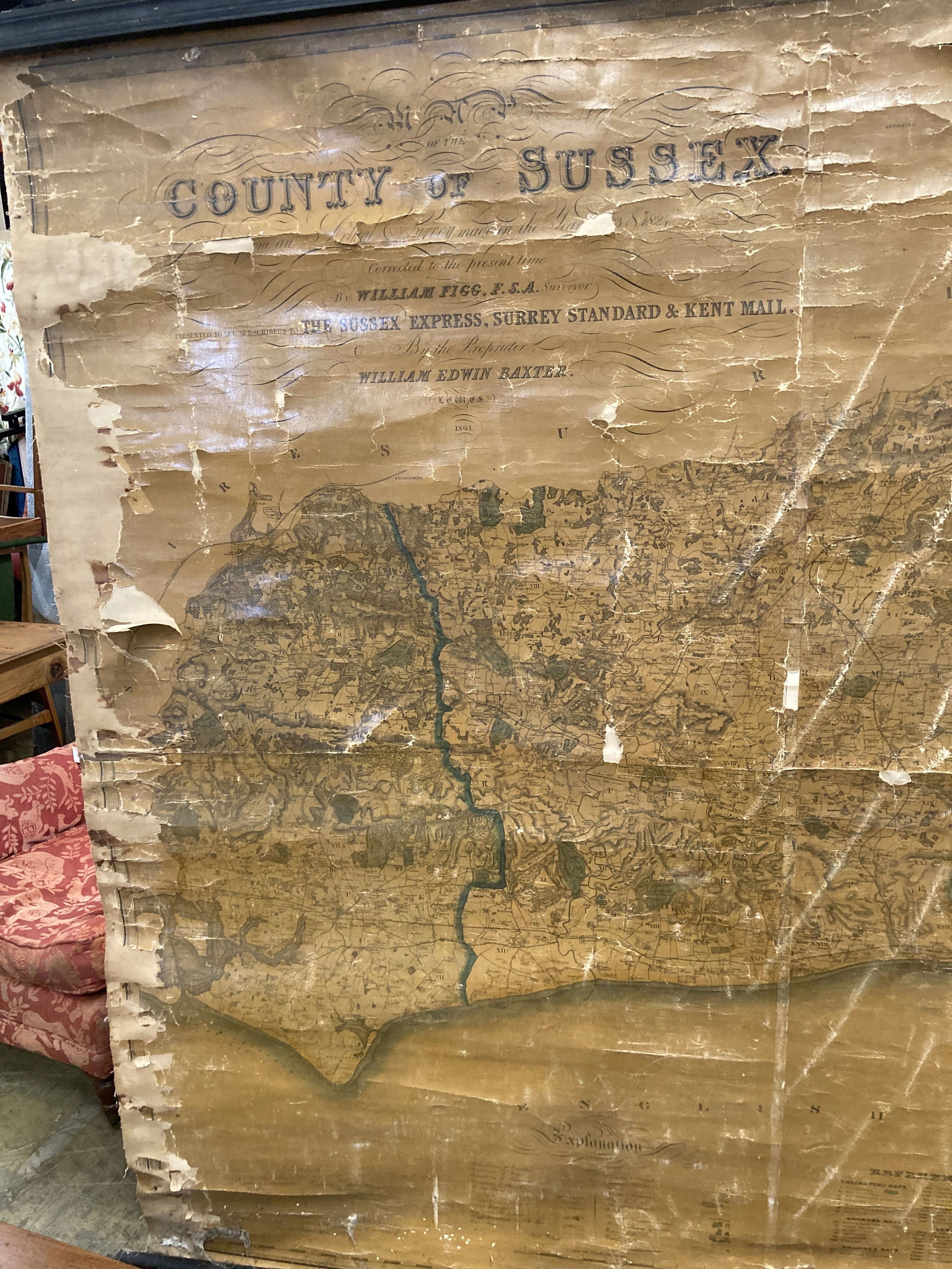 A Victorian educational map, The County of Sussex
